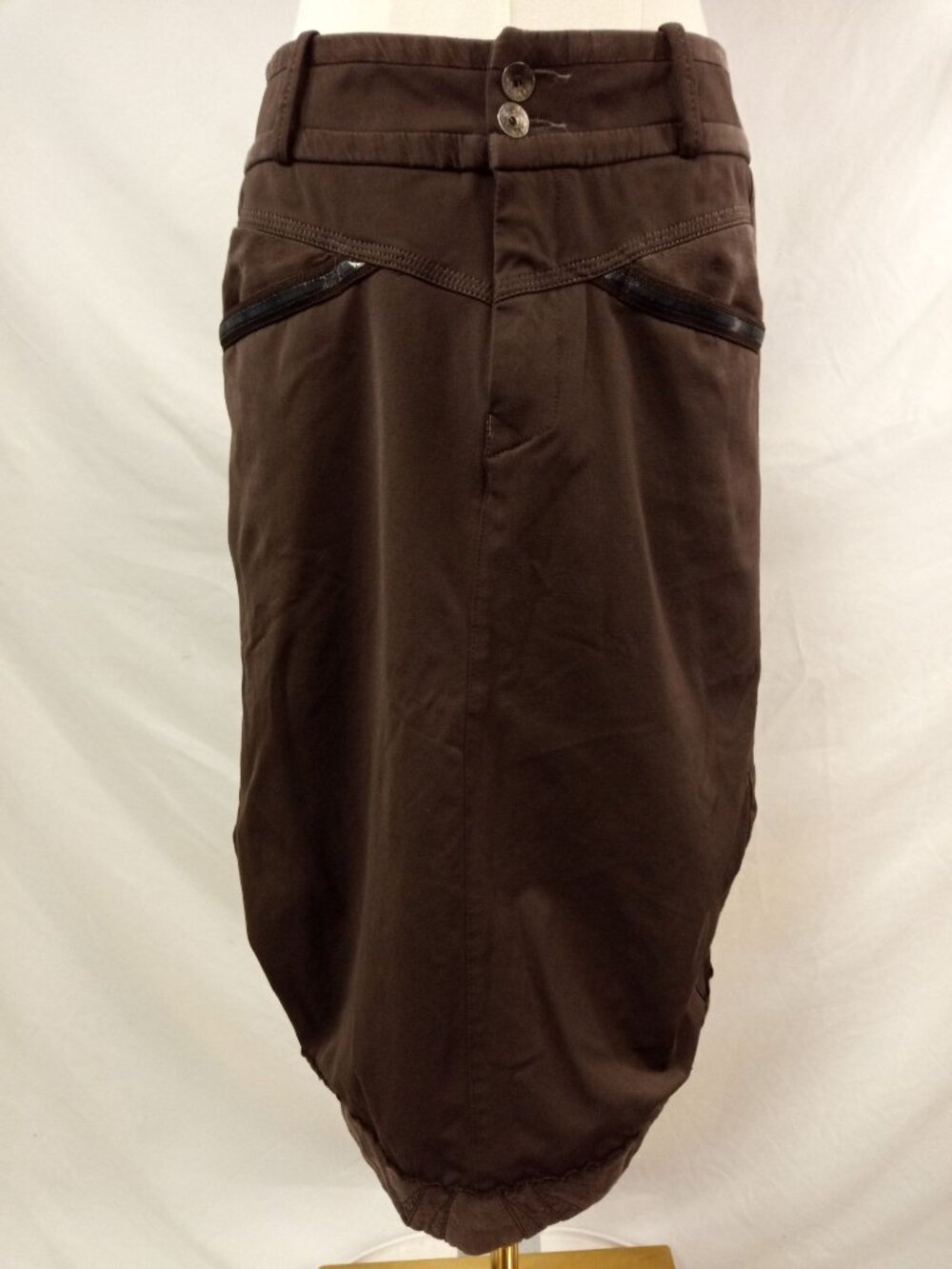 MC Planet Women's Dark Brown Midi Skirt Size 8